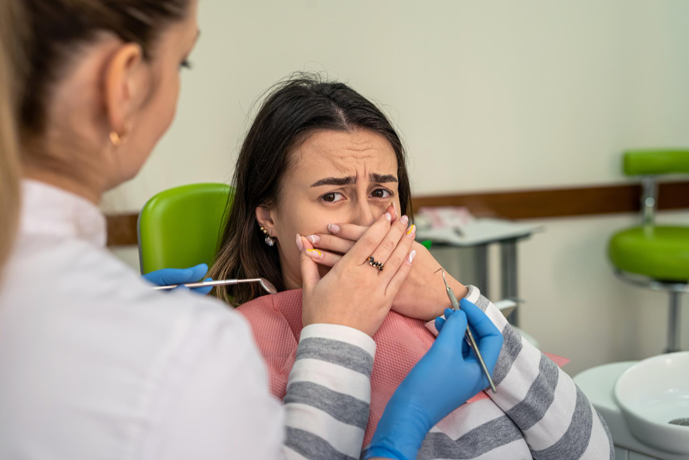 nervous patient during dental check-up