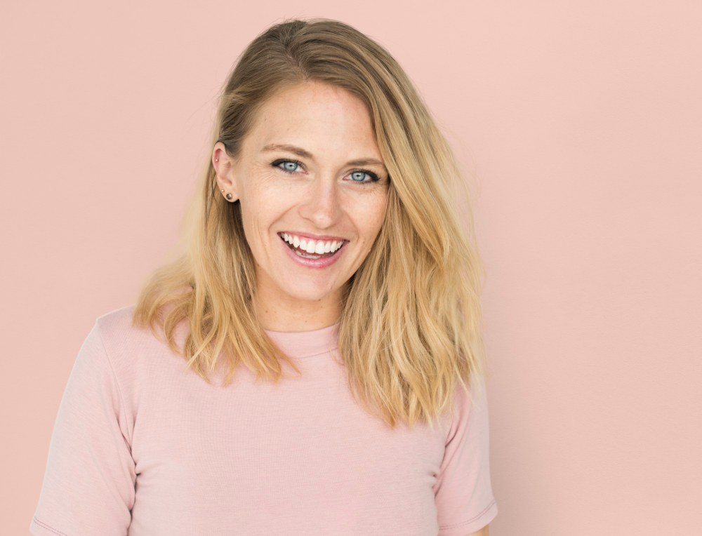 woman in 60s perfect teeth